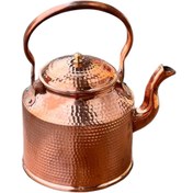 تصویر کتری مسی چکش کاری - سایز 