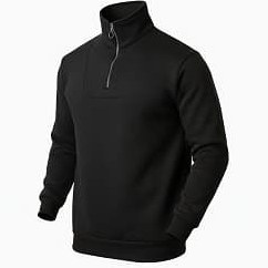 تصویر دورس مردانه نیم زیپ مدل Behbod-مشکی 