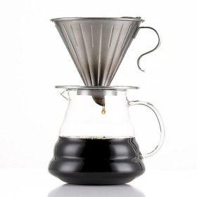 تصویر دریپر قهوه مدل V60 steel کد 4 
