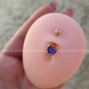 تصویر پیرسینگ ناف دویل رنگی 