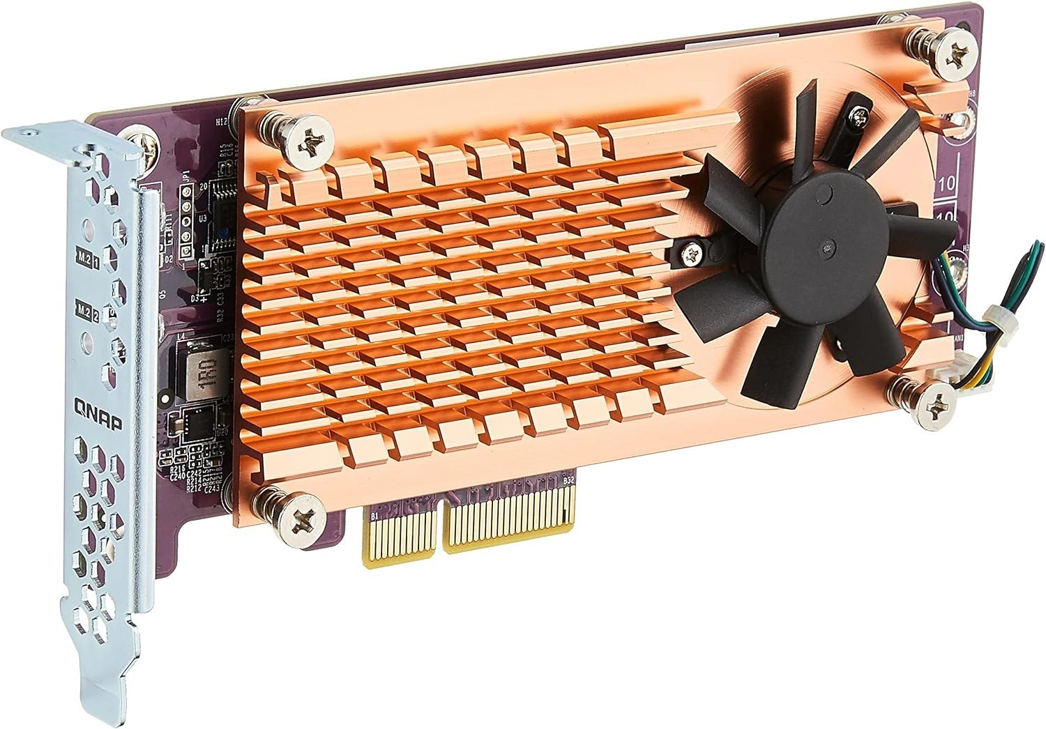 QNAP M.2 SSD&10GbE拡張カード 512GB SSDx2搭載済 M.2 SSD×2と