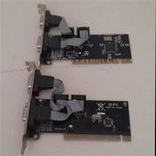 تصویر کارت pci به کام rs232 دوعددباهم 