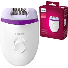 تصویر اپیلاتور کامپکت با سیم ساتینل اسنشیال سفید/صورتی برند philips 