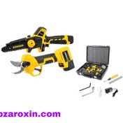 تصویر ست ترکیبی اره زنجیری و قیچی شارژی کنزاکس مدل KCS-8740 با باتری ۱۶.۸ ولت 