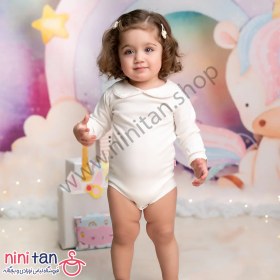 تصویر بادی آستین بلند نوزاد دخترانه 