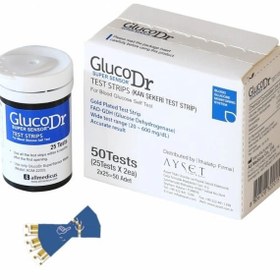 تصویر گلوکوداکتر نوار تست قند خون GLOCODR TEST STRIPS