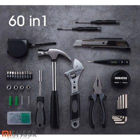 تصویر جعبه ابزار خانگی شیائومی مدل JIUXUN 60 in 1 Xiaomi Jiuxun 60 in 1 Home DIY Tool Set