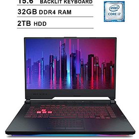 تصویر لپ تاپ گیمینگ Asus ROG Strix G 15.6 Inch FHD Gaming 2019 (9th Gen Intel 6-Core i7-9750H تا 4.5GHz ، 32 GB DDR4 RAM ، 2TB HDD، NVIDIA GeForce RTX 2060 6GB، Keyboard Backlight، Windows 10) 