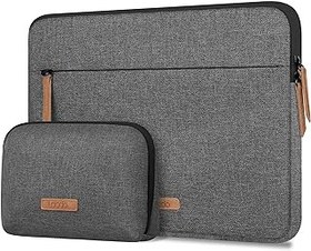 تصویر Lacdo 360 Protective 14-inch Laptop Sleeve Case for HP Lenovo Dell Acer Chromebook 14 / Lenovo IdeaPad 14 / HP Stream 14 / Dell Inspiron 14 / Acer Spin 3 / ZenBook 14 with Accessory Bag, Dark Gray 