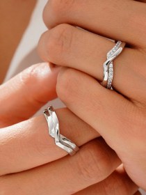 تصویر حلقه ست نقره Wedding rings made by sterling silver