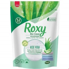 تصویر پودر صابون ماشین لباسشویی و دستی روکسیRoxy با رایحه آلوئه ورا (800 گرم) Roxy washing machine and hand soap powder with aloe vera scent (800 grams)