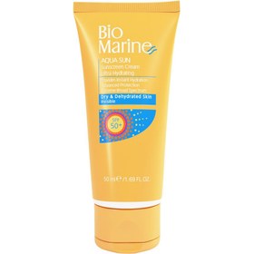 تصویر ضد آفتاب رطوبت رسان SPF50 بایومارین biomarine