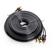 تصویر کابل 3 به 3 صدا و تصویر RCA پی نت به طول 20 متر 