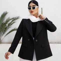 تصویر کت کرپ مازراتی دو دکمه 