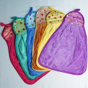 تصویر دستمال آویز حوله ای طرح گلابی 