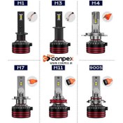 تصویر هدلایت کانپکس مدل M8 PRO 120000 پایه H7 دوکنتاکت Conpex headlight M8 PRO 120000 H7 base two contact