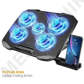 تصویر پایه خنک‌کننده لپ‌تاپ کول‌کلد مدل F2 PLUS 5FAN coolcold F2 PLUS 5FAN