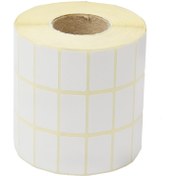 تصویر لیبل کاغذی سایز ۱۸×۳۰ میلی متر سه ردیفه ۶۰۰۰ عددی 