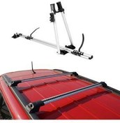 تصویر باربند دوچرخه خاکستری هیوندای سانتافه CM 2007 2012 TRX1 نوار سقفی و بسته حمل نقل Thunder 