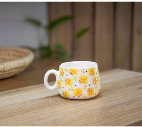 تصویر ماگ سرامیکی طرح گل 