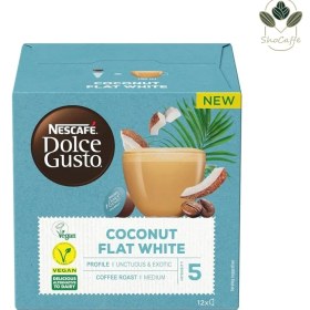 تصویر کپسول قهوه دولچه گوستو فلت وایت کوکونات Coconut Coffee Latte 