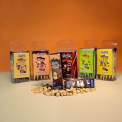 تصویر ساشه کره بادام زمینی کرم کاکائو فندقی 