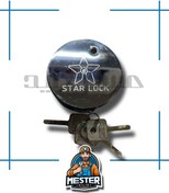 تصویر قفل گرد پشت بسته Round lock on the back