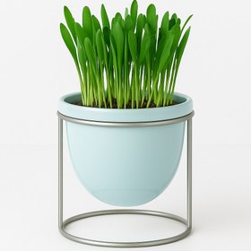 تصویر گلدان سرامیکی پایه‌فلزی 