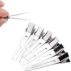 تصویر گیره تقسیم بندی مو مدل کلاغی منقاری فلزی کوچک 12 عددی 