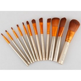 تصویر ست براش آرایشی نیکد 12 عددی ا Naked Makeup Brush Set 12Pcs Naked Makeup Brush Set 12Pcs