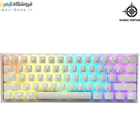 تصویر کیبورد گیمینگ مکانیکال مجیک ریفاینر با کیکپ دورشفاف مدل Magic Refiner MK25 RGB (Red Switch / PBT Pudding Keycap) 60% Mechanical Gaming Keyboard 