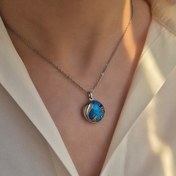 تصویر گردنبند استیل لاکت مدل 8741 