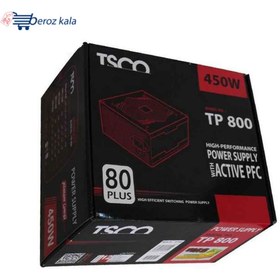 تصویر منبع تغذیه کامپیوتر تسکو مدل TP 800 ا TSCO TP 800 Computer Power Supply TSCO TP 800 Computer Power Supply