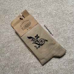 تصویر جوراب ساقدار نخ پنبه طرح دفتر ۶۰ برگ نوستالژی 