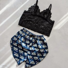 تصویر تاپ شلوارک زنانه ساتن برند ویکتوریا 