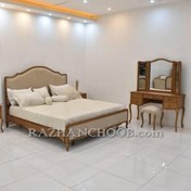 تصویر سرویس خواب دو نفره چوبی مدل فرانسوی 