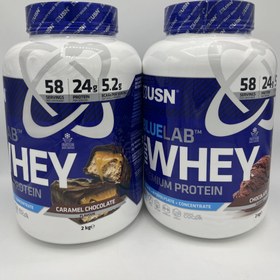 تصویر پروتئین وی بلو لب یو اس ان طرح قدیم اورجینال ا WHEY BLUE LAB 