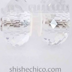 تصویر دستگیره تک سوراخ کریستال شیشه سکوریت چرخی شامپاینی 60mm 