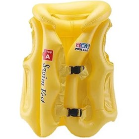 تصویر جلیقه شنا بادی کودک 6 تا 12 سال زرد swim vest A Yellow