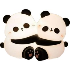 تصویر چراغ خواب سیلیکونی پاندا دوقلو 