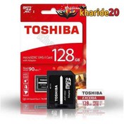 تصویر قیمت عمده رم میکرو اس دی توشیبا Toshiba - همراه با خشاب ظرفیت: 128GB سرعت 90MB 