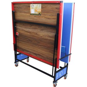 تصویر میز پینگ پنگ تاشو المپیک مدل E3 با ۴ چرخ و MDF ضد خش 