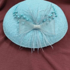 تصویر کلاه مجلسی رنگ آبی آسمونی 