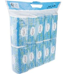 تصویر دستمال کاغذی دو لایه 100 برگ حریر Harir بسته 10 عددی 