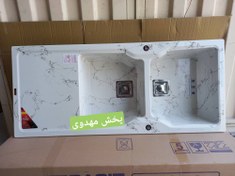 تصویر سینک گرانیتی درجه یک مدل s67 مواد ترکیه با روکش شیشه ای آلمانی با سیفون Sink