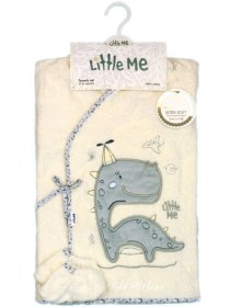 تصویر سرویس حوله نوزادی 5 تکه little me طرح دایناسور 