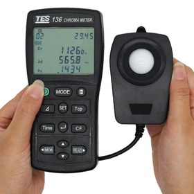 تصویر کلوین متر و رنگ سنج نور مدل TES-136 CHROMA METER TES-136