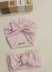 تصویر توربان و هدبند صورتی 