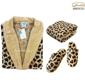 تصویر حوله تن پوش پودایران طرح پلنگی سایز L ضد حساسیت 