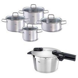 تصویر Fissler دیگ فشار 4.5 لیتری Vitaquick Premium + مجموعه ظروف 8 تکه Viseo Fissler Vitaquick Premium 4,5 Litre Düdüklü + 8 Parça Viseo Tencere Seti